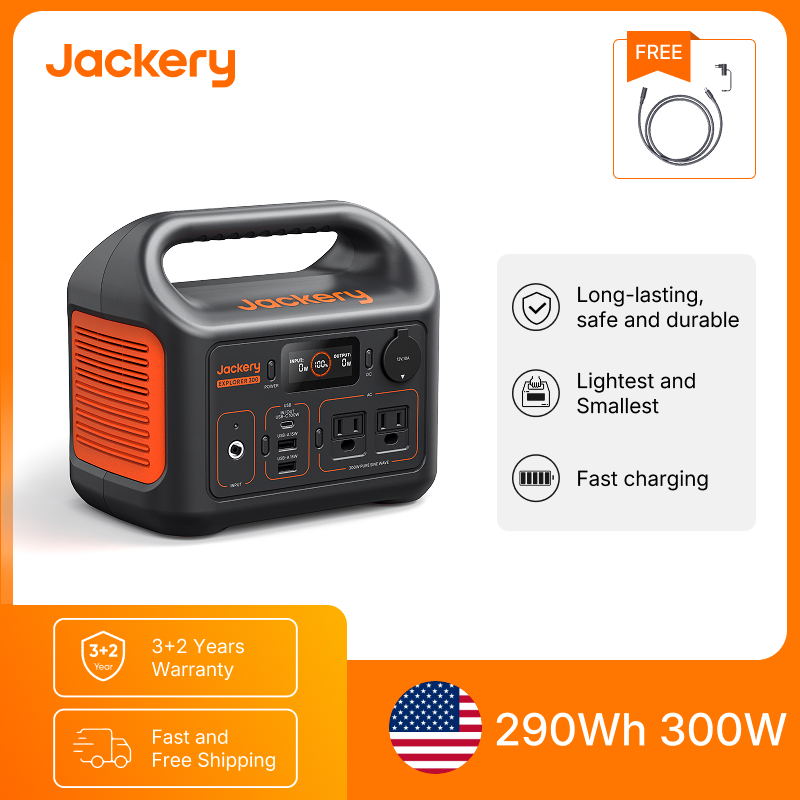 Solar Powered Charger - Jackery Portable Power Station Explorer 300New