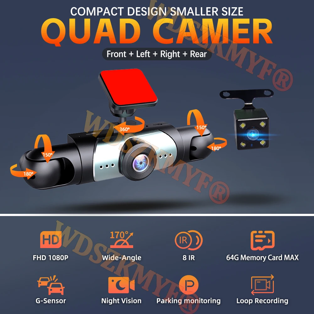 NEW 360° Car Camera 1080P Dash - Panoramic Dash Cam 360 ulasan dan harga