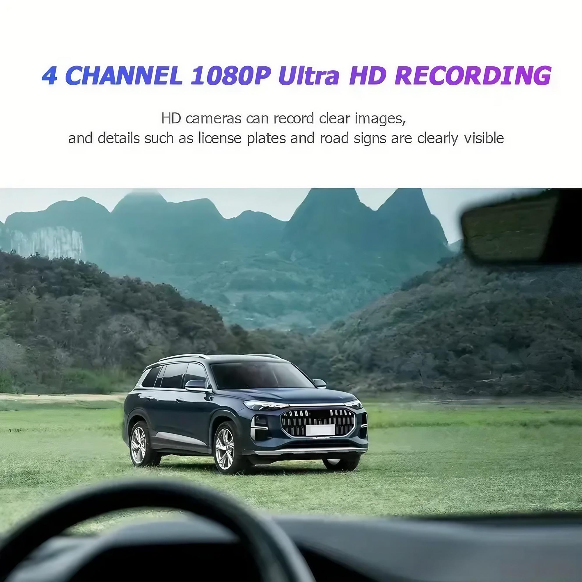 4 Lens Dash Cam 1080P Full HD  - Panoramic Dash Cam 360 ulasan dan harga