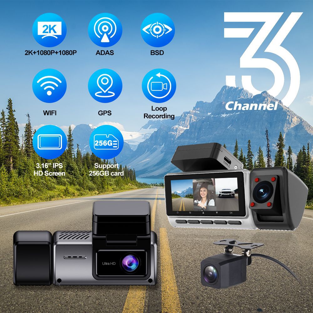 New Cross-border Triple-record - Panoramic Dash Cam 360 ulasan dan harga