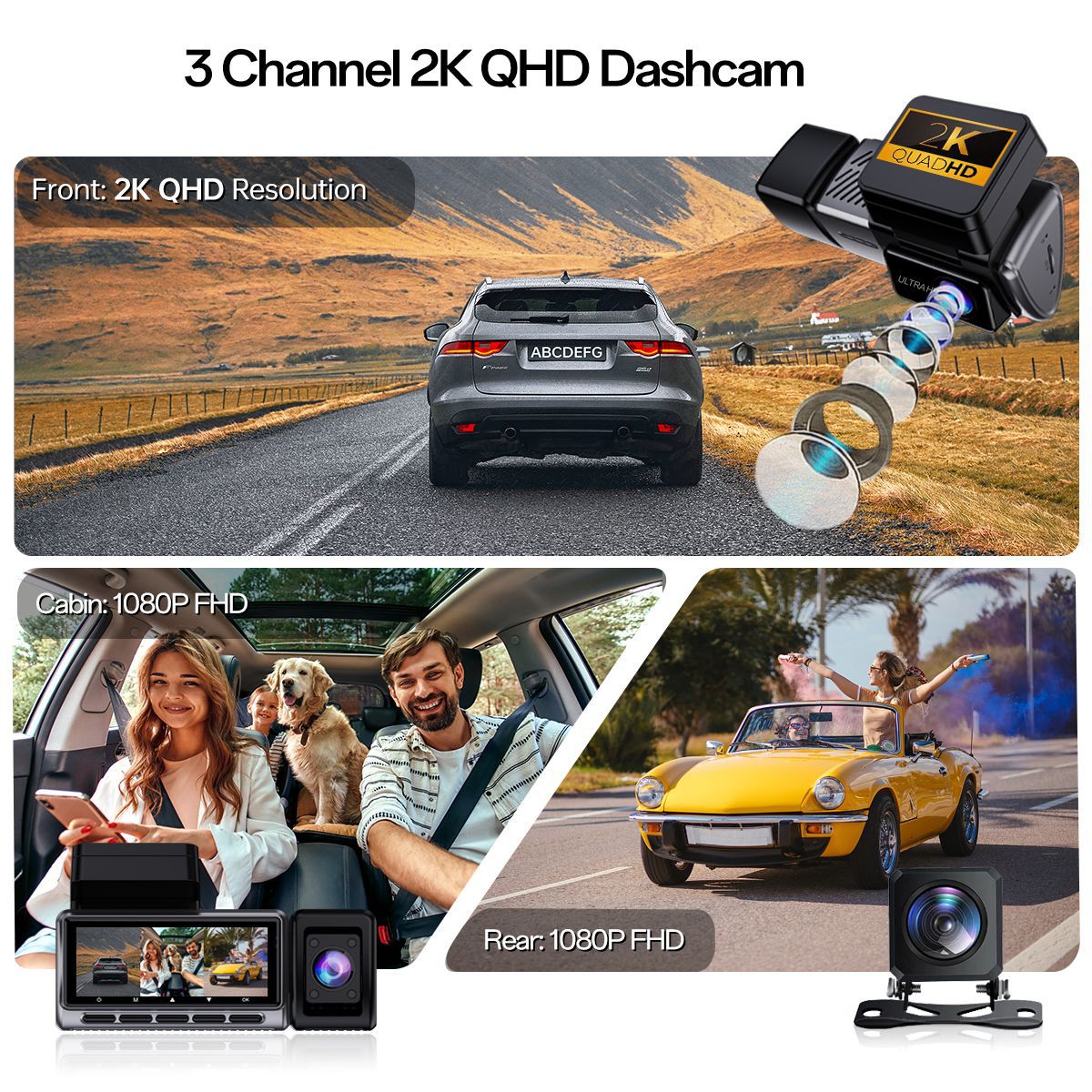 New Cross-border Triple-record - Panoramic Dash Cam 360 ulasan dan harga