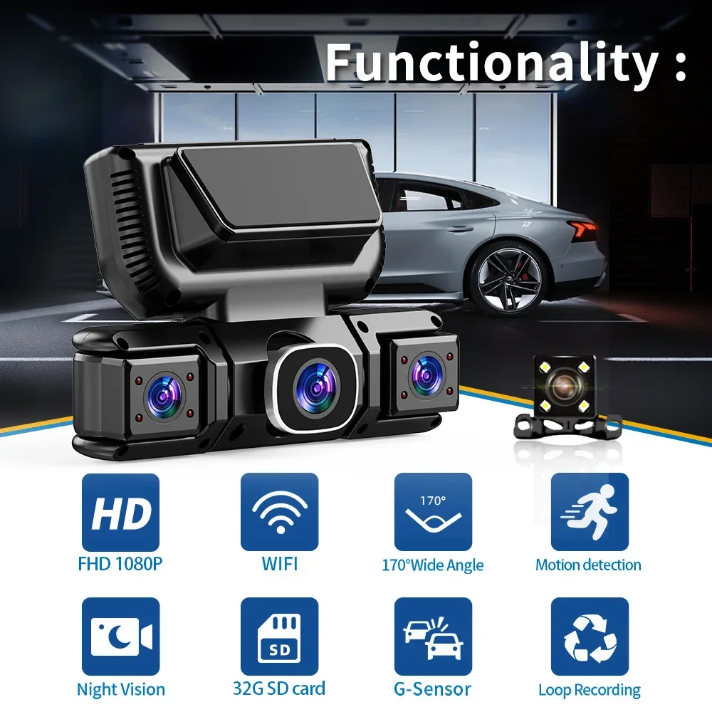 360 Degrees 4 Camera Front Lef - Panoramic Dash Cam 360 ulasan dan harga